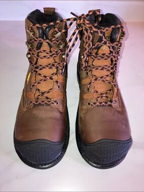 Keen Men Camden 6” WP Utility Black/Brown Work Shoe - Men’s 8.5EE